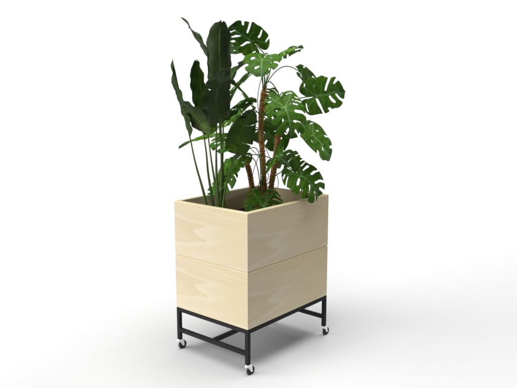 Agrémentez vos espaces professionnels avec nos jardinières en bois mobile sur-mesure