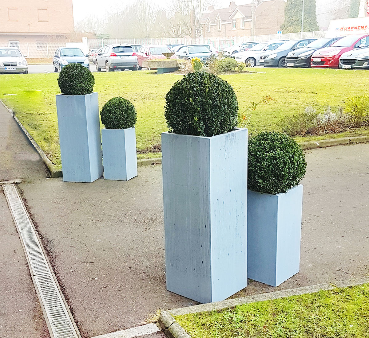 ENTREE KSB Ambiance végétale extérieure - De Jolies plantes pour rendre accueillante l'entrée du Bâtiment - KSB Sequedin