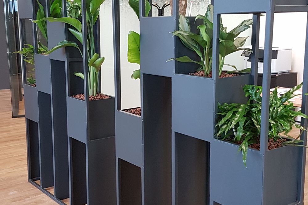 Cloison végétale d agencement de bureaux