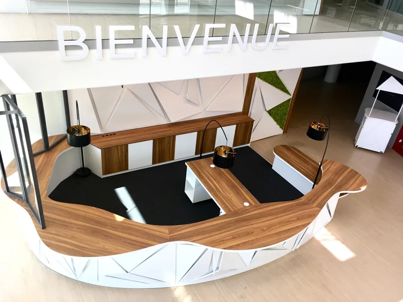 Mur végétalisé dans un aménagement de bureau