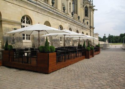 Terrasse extérieure aménagement plantes sur Paris