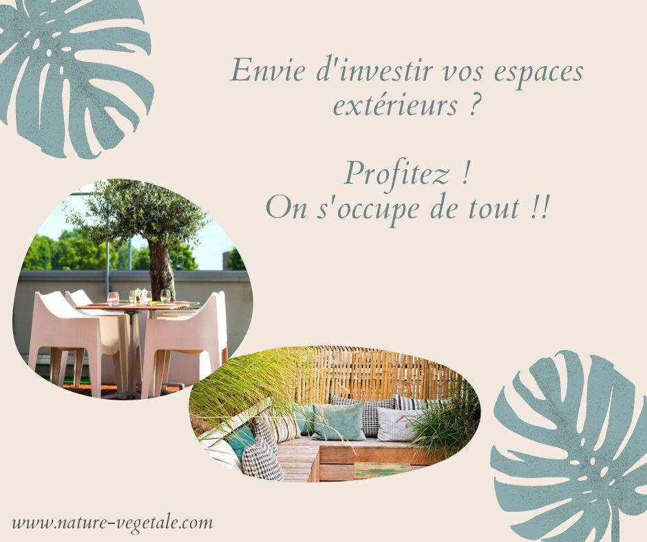 Espaces Extérieurs, Nature Végétale aménage vos extérieurs pour le bien-être de vos collaborateurs grâce aux plantes et mobilier végétal